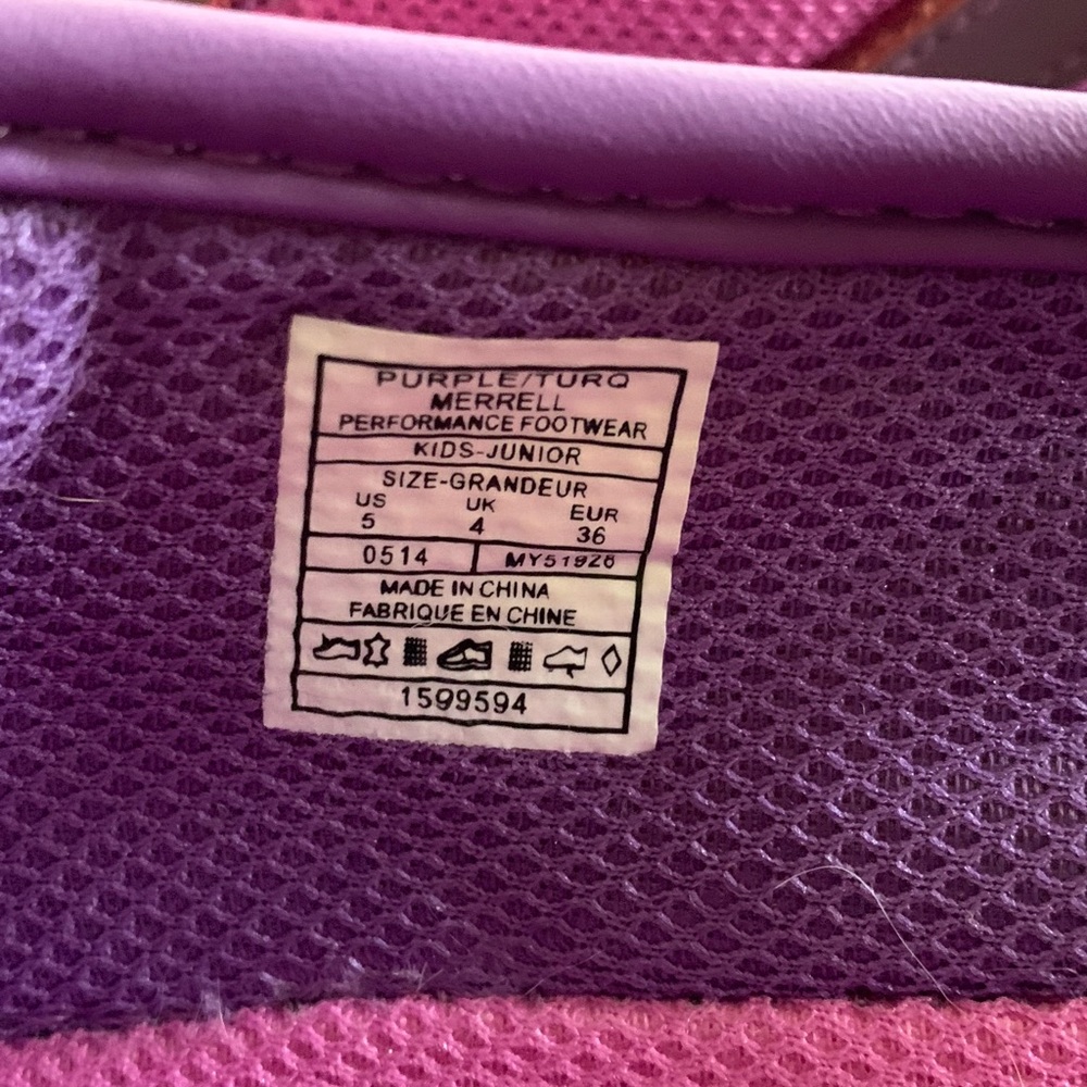 Girls pink Merrell shoes, size 5 (36) VGUC - Picture 6 of 6